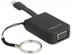 63941 Delock Adapter USB Type-C™ do VGA (DP Alt Mode) - Key Chain
