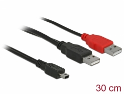 83178 Delock Kabel 2 x USB 2.0-A Stecker > USB mini 5-pol