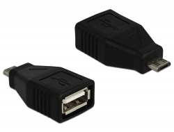 65296 Delock Adaptér USB 2.0 Typ Micro-B samec > USB 2.0 Typ-A samec