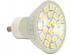 46337 Delock Lighting GU10 LED illuminant 4.0 W warm white 24 x SMD glass cover