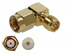 89956 Delock Adapter RP-SMA plug to RP-SMA jack 90° 10 GHz