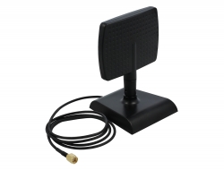 90297 Delock WLAN WiFi 6 Antenna RP-SMA plug 4 - 6 dBi directional with magnetic base with tilt joint