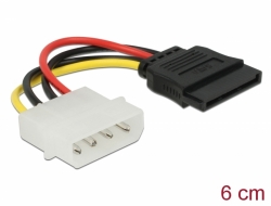 60112 Delock Cable SATA 15 pin HDD to 4 pin male – straight