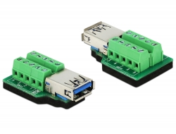 65370 Delock Adaptor USB 3.0 Tip-A mamă > bloc de conexiuni cu 10 pini