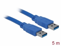 82537 Delock Câble USB 3.0 Type-A mâle > USB 3.0 Type-A mâle 5 m bleu