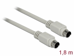 85754 Delock Câble de connexion PS/2 avec un connecteur Mini-DIN à 6 broches, 1,8 m