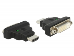 65020 Delock Adapter HDMI Stecker zu DVI 24+1 Pin Buchse mit LED