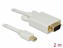 82921 Delock Cablu de la mini DisplayPort la VGA 2 m