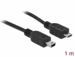 83177 Delock Kabel USB 2.0 micro-B Stecker > USB mini Stecker 1 m