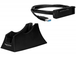61858 Delock Σταθμός Σύνδεσης SuperSpeed USB 5 Gbps για 1 x 2.5″ / 3.5″ SATA HDD / SSD με λειτουργία δημιουργίας αντιγράφου ασφαλείας