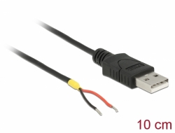 85250 Delock Kabel USB 2.0 Typ-A hane > 2 x ledningar med öppen ström, 10 cm Raspberry Pi