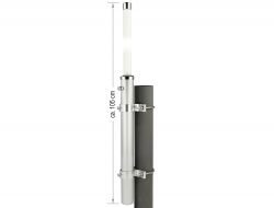 12500 Delock GSM UMTS Antenna N Jack 7 dBi 75.6 cm omnidirectional fixed wall and pole mounting white outdoor
