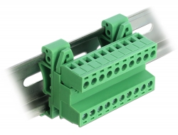 66082 Delock Terminal Block Set for DIN Rail 10 pin with pitch 5.08 mm angled