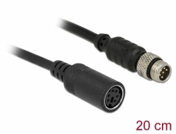 63278 Navilock Connection Cable M8 6 pin male waterproof > MD6 female RS-232 0.2 m