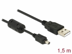 82113 Delock Kamera Kabel USB-B mini 4 Pin Stecker zu USB-A 1,5 m Stecker