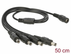 83287 Delock Cable divisor de CC de 5,5 x 2,1 mm 1 x hembra a 2 x macho