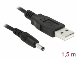 82377 Delock USB töltő kábel DC tápdugóval 3,5 x 1,35 mm dugómérettel, 1,5 m hosszú