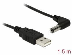 83578 Delock Kabel USB Power > DC 5,5 x 2,1 mm Stecker 90° 1,5 m