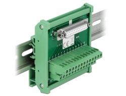 66040  Interface Module for DIN Rail with 26 pin Terminal Block and Serial DB25 female