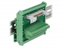 66051  Modul de interfață pentru șină DIN cu 26 terminale și antet de pin cu 26 pini IDC