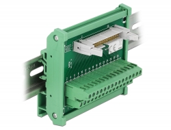 66085  Modul rozhraní pro kolejnici dle DIN s desetipinovou svorkovnicí a desetipinovým kolíkovým konektorem IDC