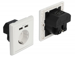 11471 Delock Wall Socket with 2 x USB Type-A Charging Port 2.4 A