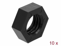 12669 Navilock GNSS Nut Nylon 15.875 mm (5/8"-11 UNC) 10 pieces black