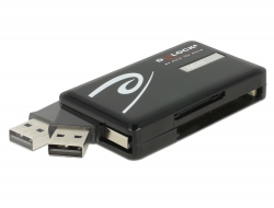 91443 Delock Συσκευής ανάγνωσης καρτών USB 2.0 Όλα σε ένα