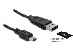 91675 Delock Cable USB 2.0 con lector de tarjetas para micro SD/SDHC