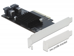 90405 Delock Placă PCI Express x8 la 2 x intern SFF-8643 NVMe - Factor de formă cu profil redus