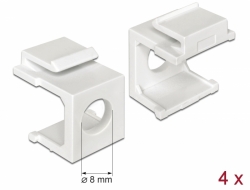86400 Delock Keystone cover white with 8 mm hole 4 pieces 