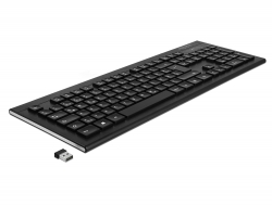12671 Delock USB Keyboard 2.4 GHz wireless black (Water-Drop )
