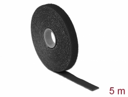 18711 Delock Hook-and-loop tape on roll L 5 m x W 13 mm black