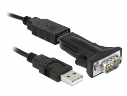 66286 Delock Adapter USB 2.0 Typ-A Stecker zu 1 x Seriell RS-422/485 DB9