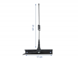 12567 Delock LPWAN 868 MHz Antenne mâle SMA 4,5 dBi fixe omnidirectionnelle avec câble de connexion RG-58 C/U 2,5 m extérieure noir