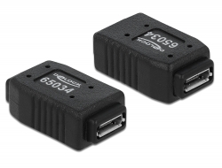 65034 Delock Adapter USB micro-A+B female to USB micro-A+B female