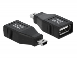 65277 Delock Adapter USB 2.0-A female to mini USB male