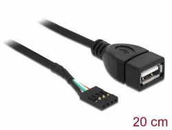 83291 Delock Kabel USB Pin Header Buchse > USB 2.0 Typ-A Buchse 20 cm