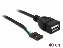 83825 Delock USB Cable Pin header female > USB 2.0 type-A female 40 cm