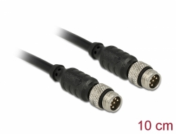 64076 Navilock Cable M8 6 pin male to M8 6 pin male waterproof 10 cm