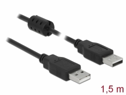 84890 Delock Câble USB 2.0 Type-A mâle > USB 2.0 Type-A mâle 1,5 m noir