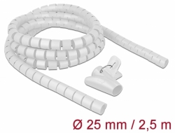 18841 Delock Spiral Hose with Pull-in Tool 2.5 m x 25 mm white