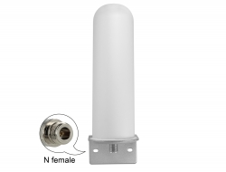 12571 Delock LTE Antenna N jack 4 - 6 dBi 22 cm omnidirectional fixed wall and pole mounting white outdoor