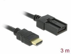 85288 Delock HDMI Cavo automotive per HDMI-A maschio per HDMI-E maschio da 3 m 4K 30 Hz