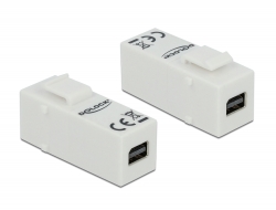 86387 Delock Keystone modul, mini DisplayPort-csatlakozóhüvely > mini DisplayPort-csatlakozóhüvely
