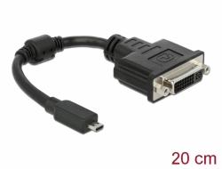 65563 Delock Adapter HDMI Micro-D Stecker > DVI 24+5 Buchse 20 cm