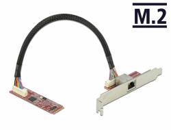 62752 Delock M.2 Adapter M.2 > 1 x RJ45 Gigabit LAN port -40°C ~ 85°C (PCIe)