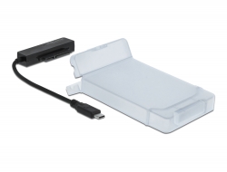 64084 Delock Konvertor z USB Type-C™ na SATA s ochranným 2.5″ krytem
