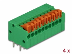 66342 Delock Terminal block with push button for PCB 10 pin 2.54 mm pitch horizontal 4 pieces