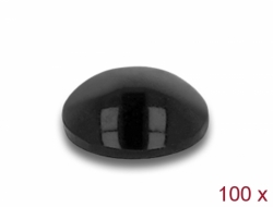 18306 Delock Κυκλικά στηρίγματα από καουτσούκ αυτοκόλλητα 5 x 2 χιλ. 100 κομμάτια μαύρο
